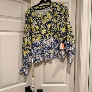 Free people movement floral boxy top